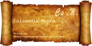 Csizmadia Metta névjegykártya